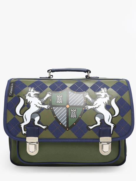 Cartable 2 Compartiments Caramel et cie Vert fier GA