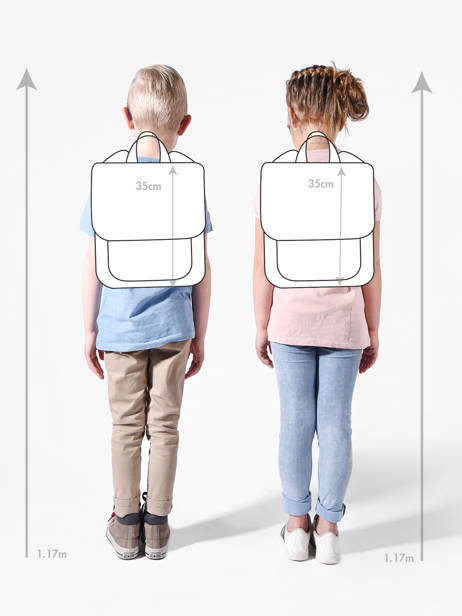 Sac à Dos 1 Compartiment Hello hossy Noir cool kids MADU vue secondaire 1