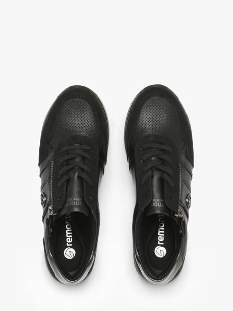 Sneakers En Cuir Remonte Noir women 4 vue secondaire 4