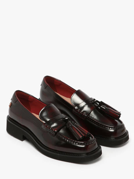 Mocassins En Cuir Tommy hilfiger Rouge women 8749XJS vue secondaire 2