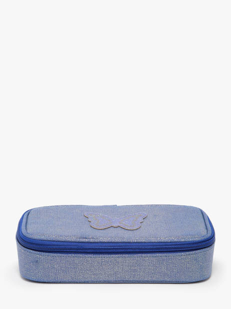 Trousse 1 Compartiment Boheme Caramel et cie Bleu boheme FI