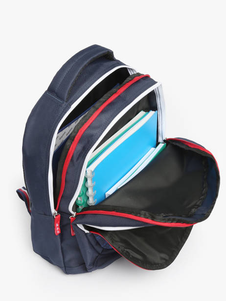 Sac à Dos 3 Compartiments Federat. france football Bleu fff 25BX204B vue secondaire 3