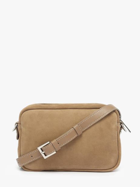 Sac Bandoulière Suede Cuir Lancaster Beige suede 65 vue secondaire 4