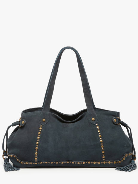 Sac Porté épaule Houston Cuir Basilic pepper Bleu houston BHOU80