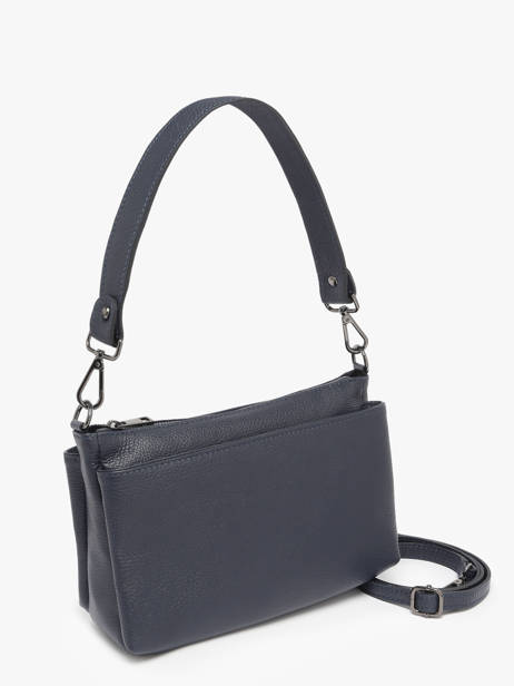 Sac Bandoulière Caviar Cuir Milano Bleu caviar CA25066 vue secondaire 2
