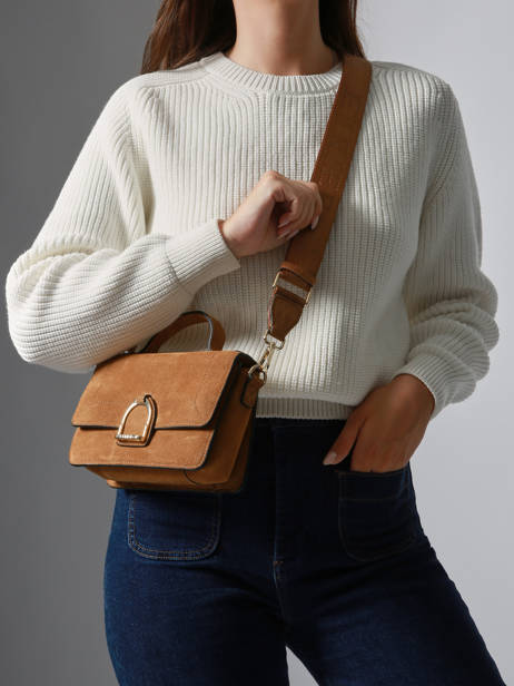 Sac Bandoulière S Altesse Suede Etrier Beige altesse suede EASU048S vue secondaire 1