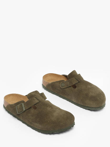 Mules Boston En Cuir Birkenstock Vert women 1024714 vue secondaire 2