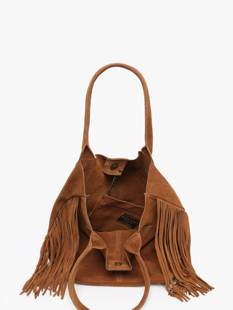 Sac Porté épaule Velvet Cuir Milano Marron velvet VE241114 vue secondaire 3