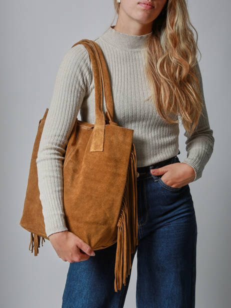 Sac Porté épaule Velvet Cuir Milano Marron velvet VE241114 vue secondaire 1