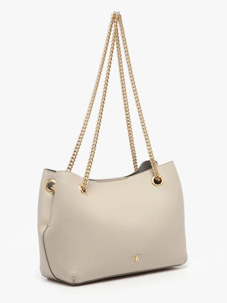 Sac Porté épaule Minimal Mono Polyester Recyclé Calvin klein jeans Beige minimal mono 4F3205G vue secondaire 2