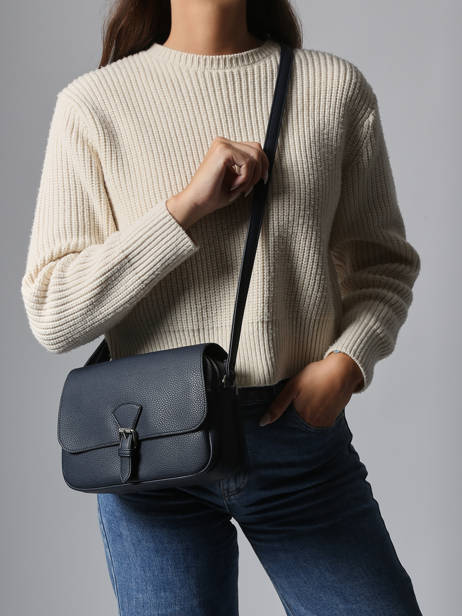 Sac Bandoulière Grained Miniprix Bleu grained F3601 vue secondaire 1