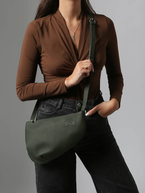 Sac Bandoulière Large City Perle Cuir Nathan baume Vert n city 1 vue secondaire 1