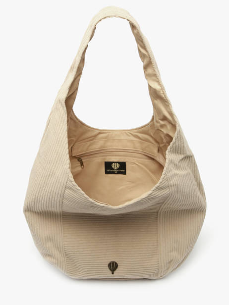 Sac Porté épaule Velours Polyester Le voyage en panier Marron velours AHP243 vue secondaire 3