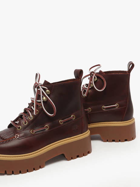 Bottines Plateforme En Cuir Timberland Marron women 27YZEIW1 vue secondaire 2