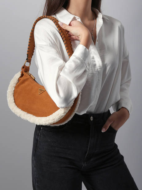 Sac Bandoulière Amita Cuir Guess Marron amita W9539721 vue secondaire 1