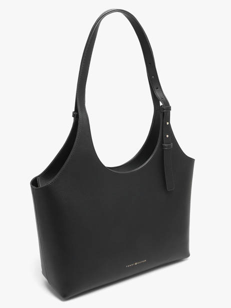 Sac Porté épaule Th Logo Polyester Tommy hilfiger Noir th logo AW18232 vue secondaire 1