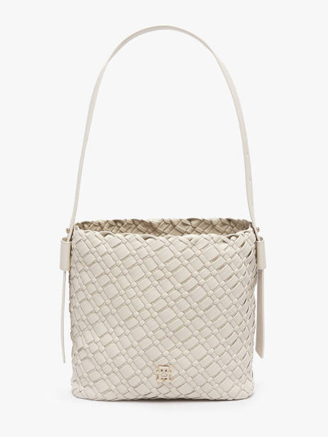 Sac Porté épaule Th Braided Polyester Tommy hilfiger Blanc th braided AW18160