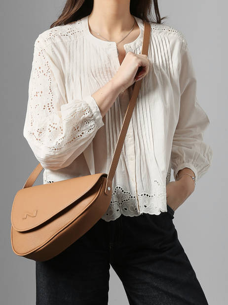 Sac Bandoulière Sunny Cuir Nathan baume Marron n city 6 vue secondaire 1