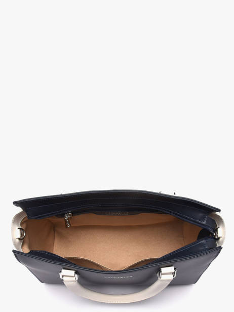 Sac Trapèze Smooth Cuir Lancaster Bleu smooth 4 vue secondaire 3