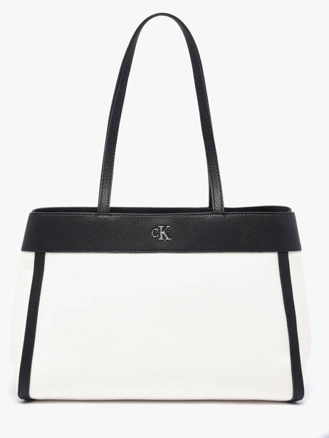 Sac Porté épaule Hardware Monogram Coton Calvin klein jeans Blanc hardware monogram 4F3503G