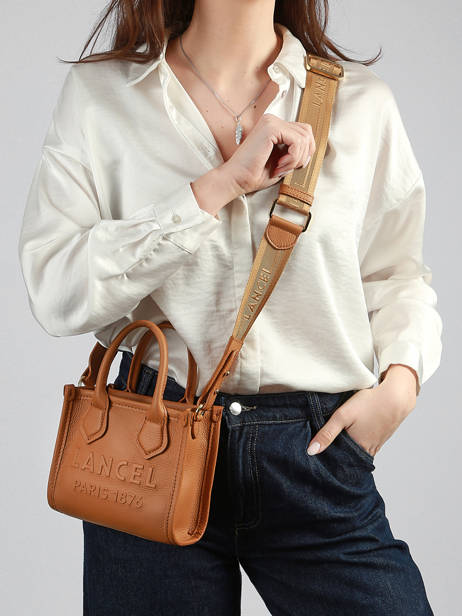 Sac Bandoulière Mini Jour Cuir Lancel Marron jour A14078 vue secondaire 1