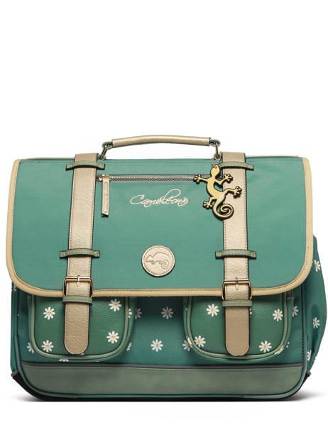 Cartable 3 Compartiments Cameleon Vert vintage fantasy PBVGCA41 vue secondaire 7