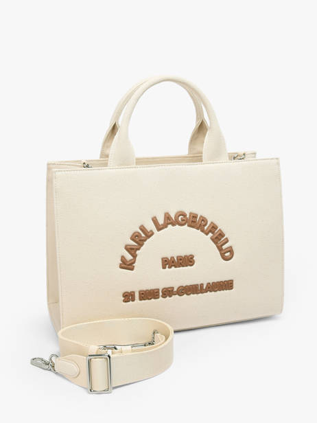 Sac Porté Main Rsg Lettering Coton Karl lagerfeld Beige rsg B2W50010 vue secondaire 2
