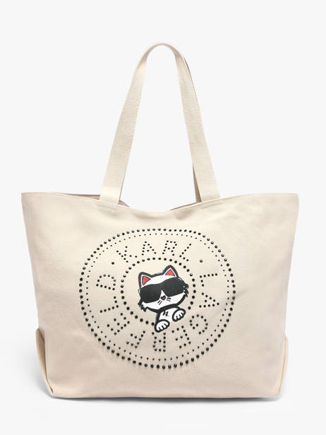 Sac Porté épaule K Ikon Coton Karl lagerfeld Blanc k ikon B2W50075