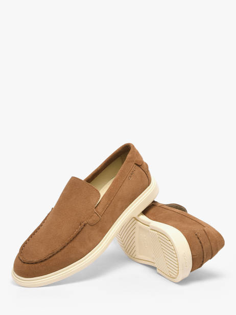 Mocassins En Cuir Gant Marron men BOERG146 vue secondaire 2