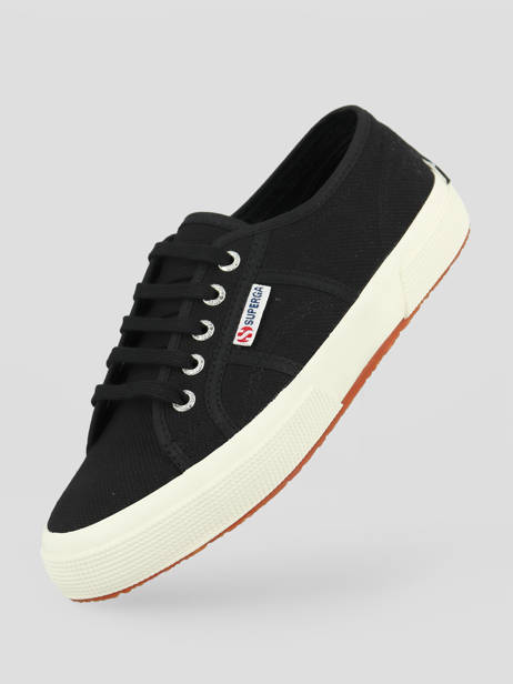 Sneakers 2750 Black Red Lips Superga Noir women S61235W vue secondaire 1