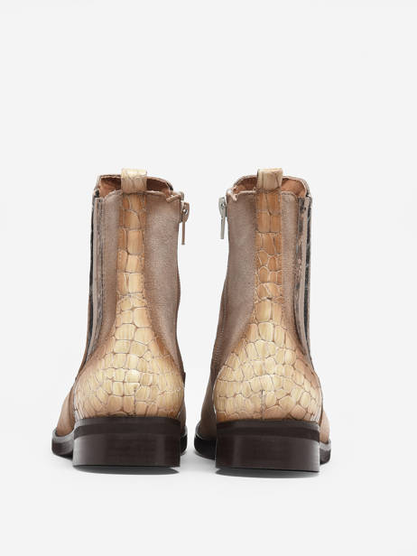 Bottines En Cuir En Cuir Folie's Beige women 5501 vue secondaire 4