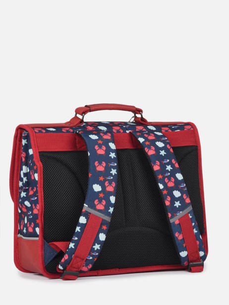 Cartable 2 Compartiments Cameleon Bleu retro PBRECA35 vue secondaire 5